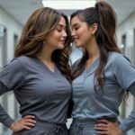 Scarlett, 26 & Penelope, 28: Lesbian Nurse Couple in Love #wlw #love #kiss