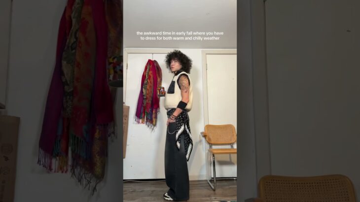 Hot and cold vibes in androgynous streetwear #androgynousstyle #wlw