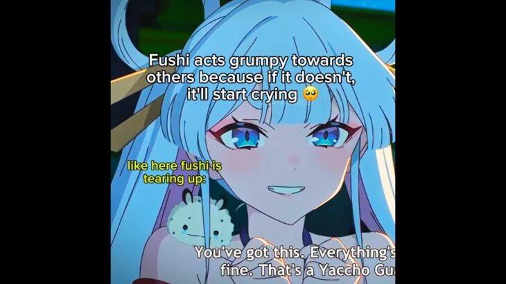 so thats why Fushi is grumpy 😭 #cosmicprincesskaguya #yuri #anime
