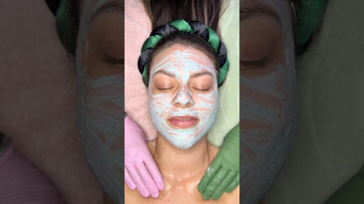 Wicked themed facial 💚🩷 #facial #asmr #wlw